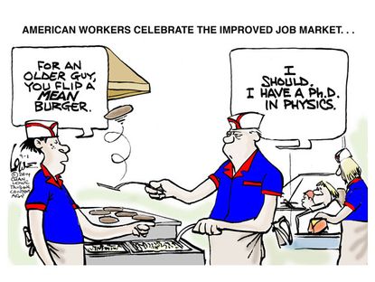 Editorial cartoon economy job market