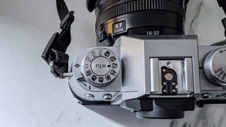 The Film Simulation dial on the Fujifilm X-T50