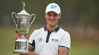 Martin Kaymer with the trophy after his US Open win