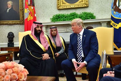 Donald Trump and Mohammad bin Salman.