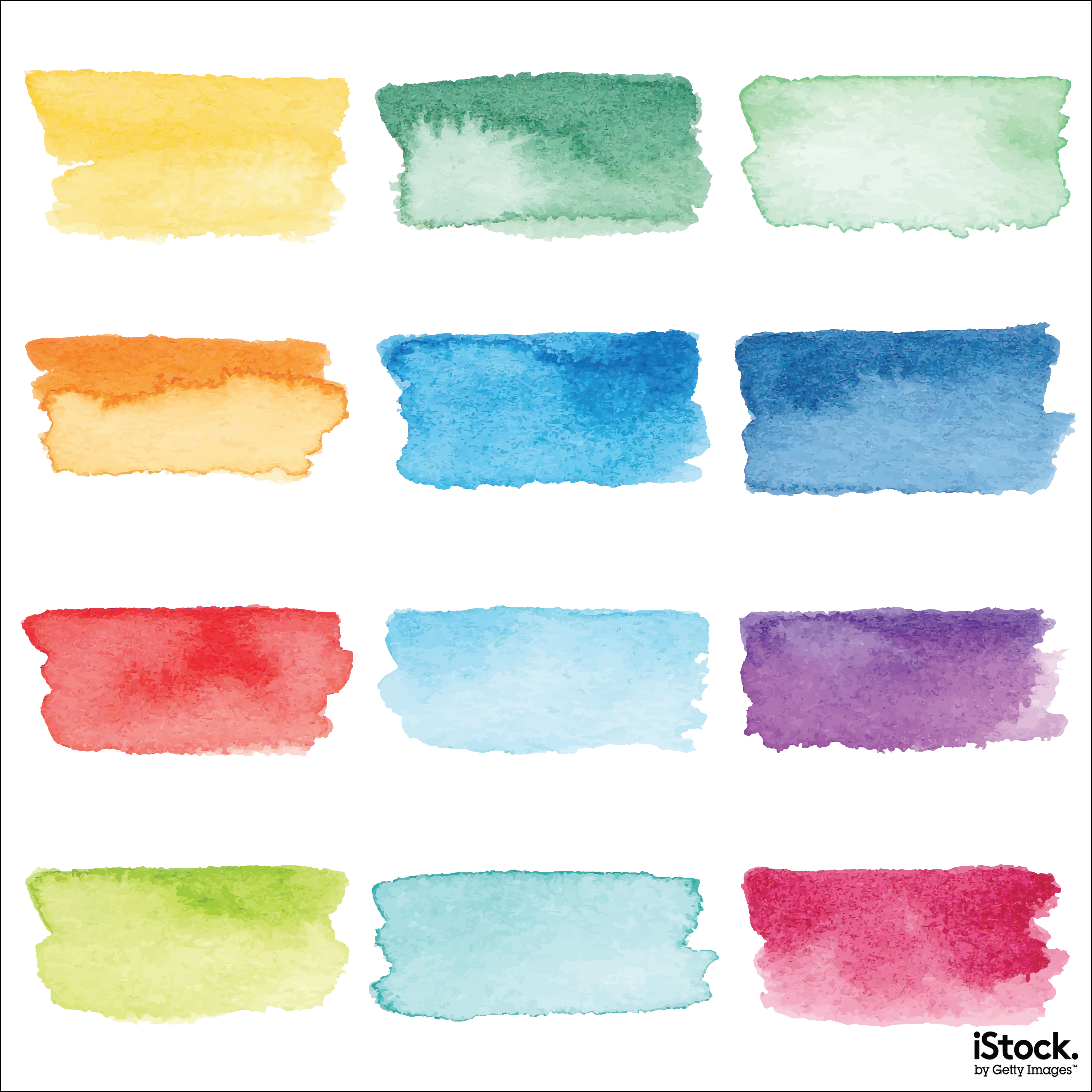 Watercolor Stroke by saemilee. These painted elements might be used, for example, in the design of a brochure for an art course
