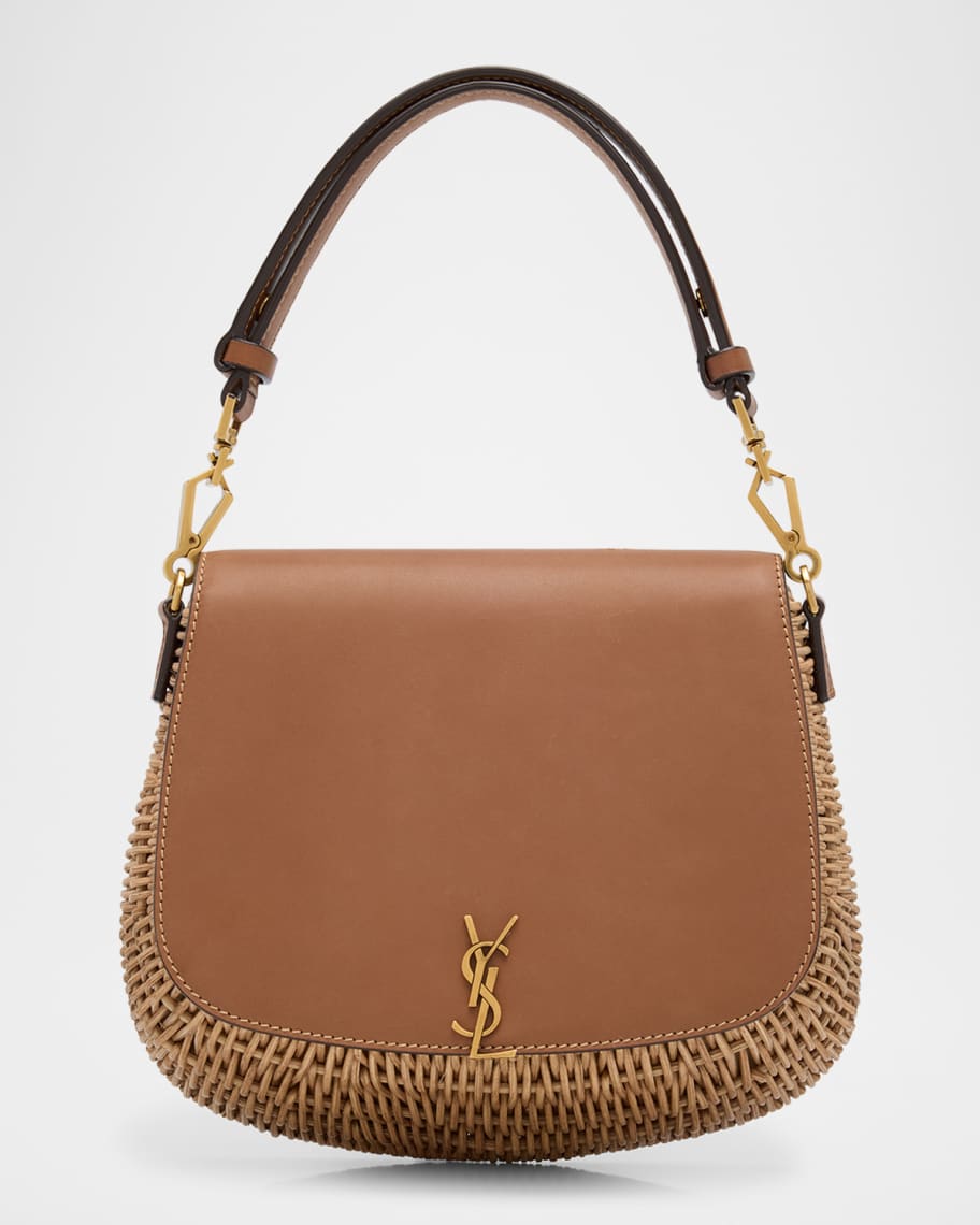 Voltaire Mini Ysl Top-Handle Bag in Bamboo and Calfskin