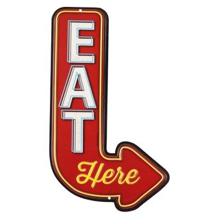 diner style retro wall art sign