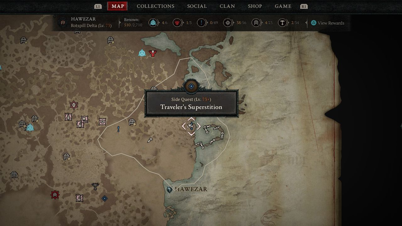 Diablo 4 Traveler's Superstition location
