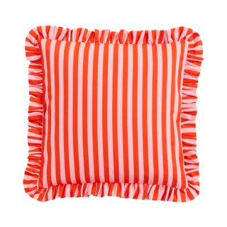 A striped frill-trimmed cushion cover from H&M