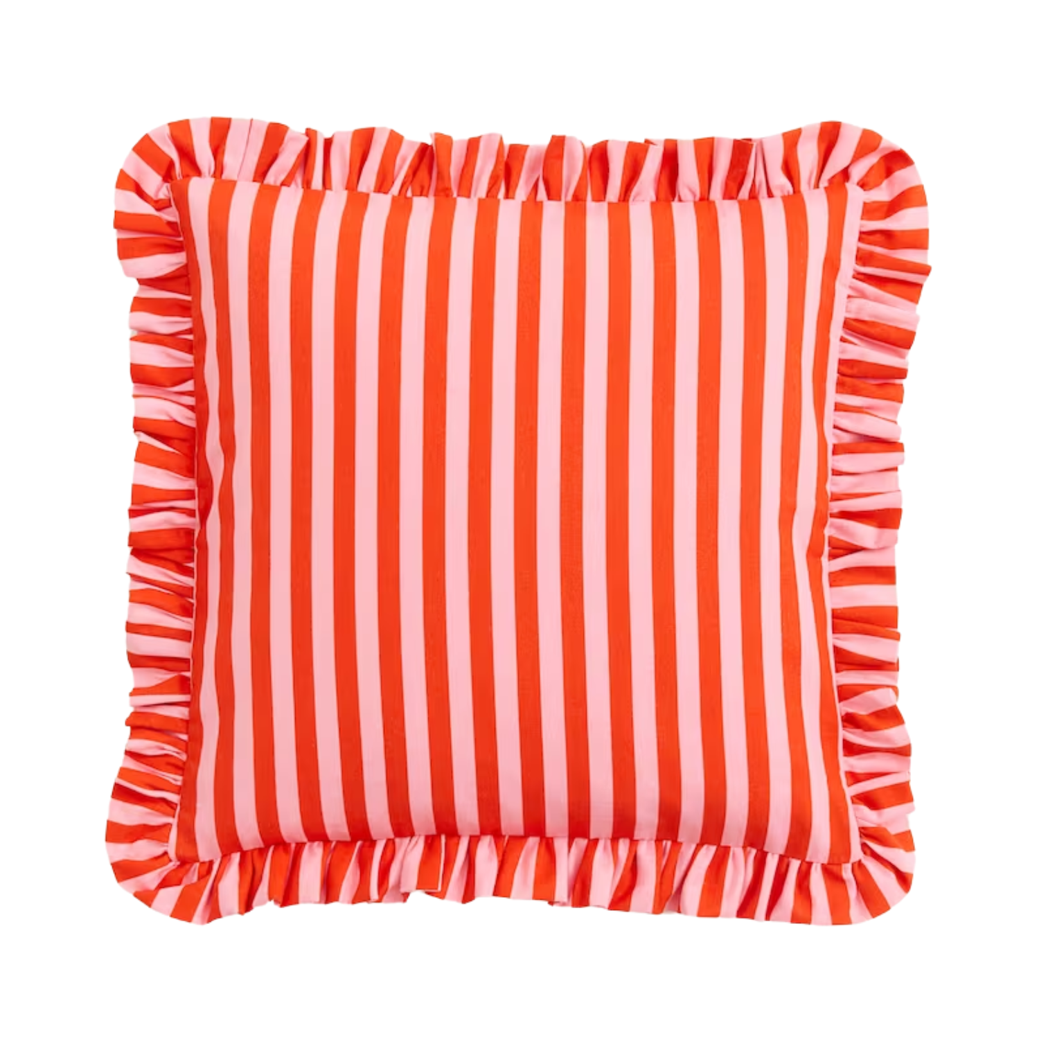A striped frill-trimmed cushion cover from H&M