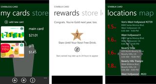 Starbux Card for Windows Phone Screenshots