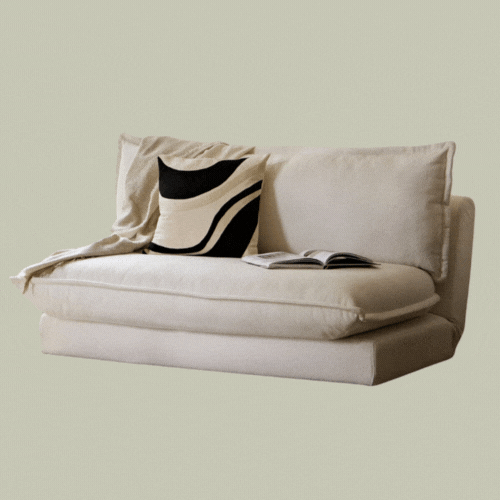 Laura James, Harlow 2 Seater Double Sofa Bed - Chalk White Boucle