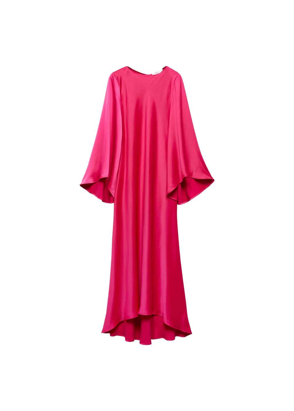 Flared-Sleeve Satin Dress - Women