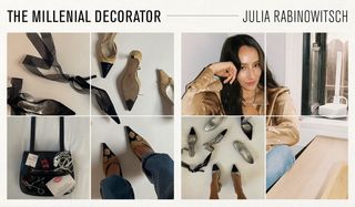 A collage of photos of Julia Rabinowitsch and her brand The Millennial Decorator.
