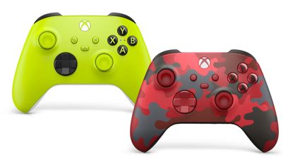 Xbox controllers Electric Volt and Daystrike Camo