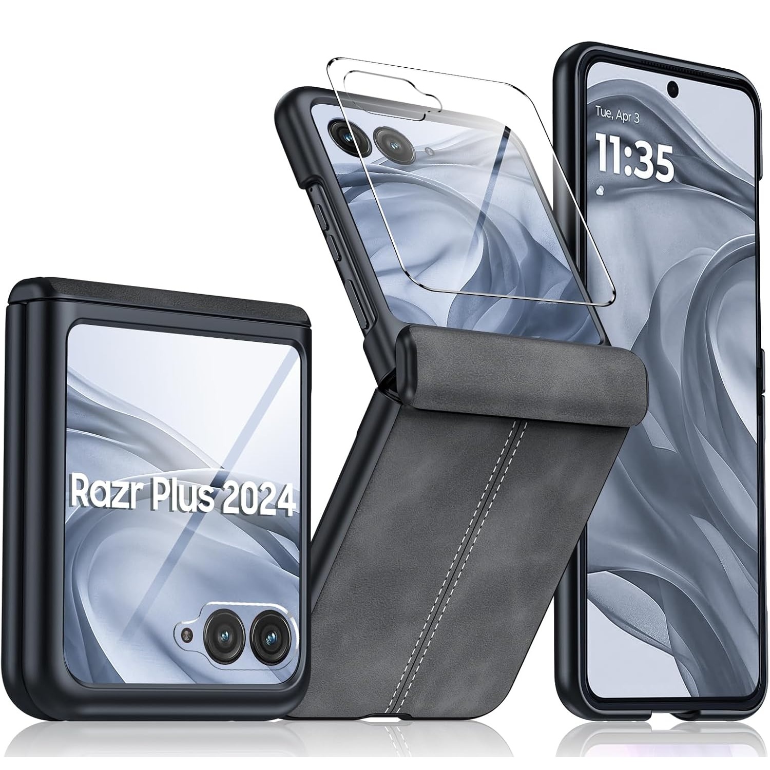 BSNRM Motorola Razr Plus 2024/2025 Thin PU Leather Case