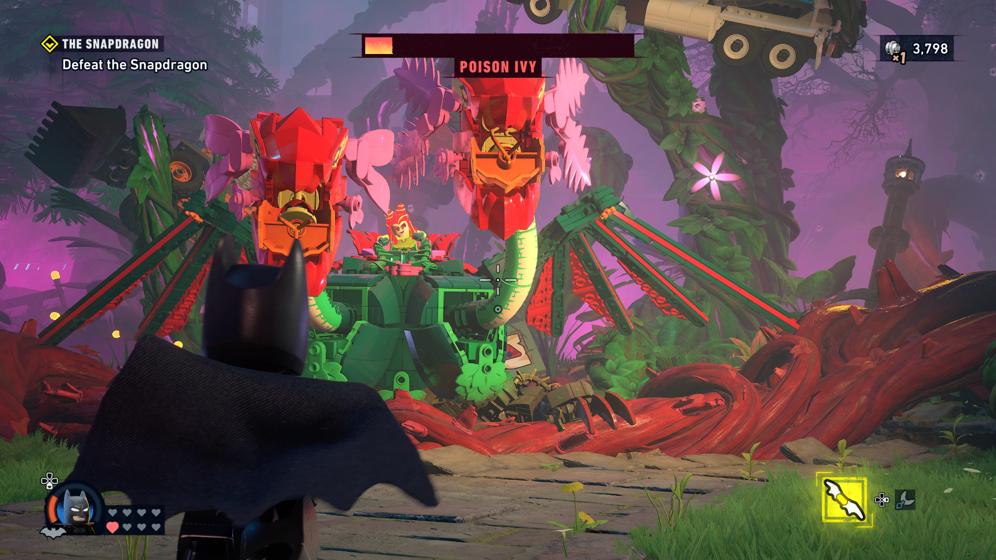 Batman takes aim at a Snapdragon Lego Batman: Legacy of the Dark Knight