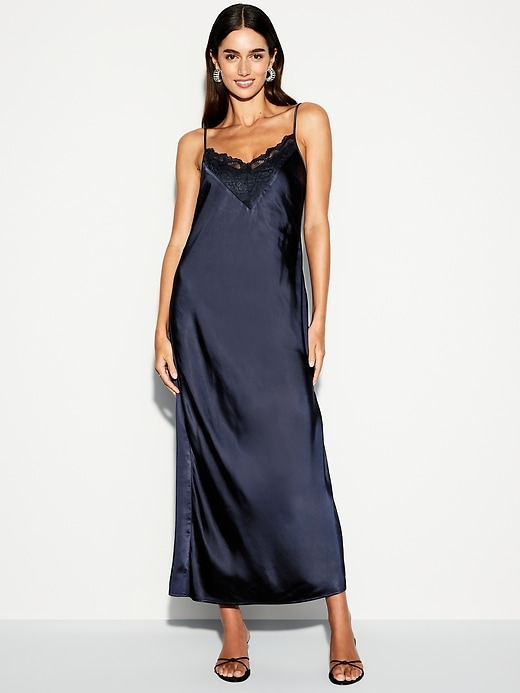 The Occasion by Old Navy Satin V-Neck Maxi Dress