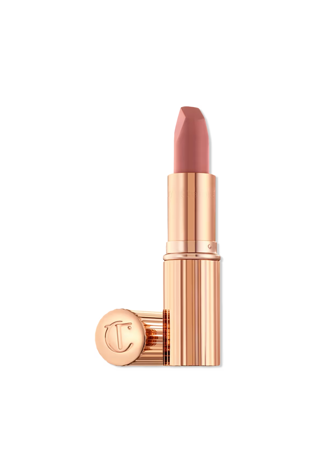 A tube of Charlotte Tilbury lipstick.