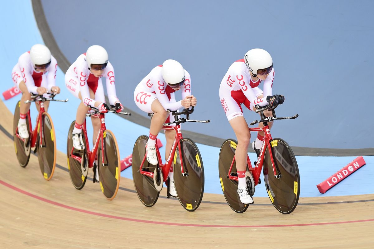 Poland in the team pursuit qualifying