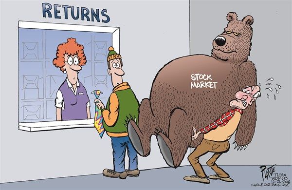 Editorial cartoon U.S. bear market wall street stocks