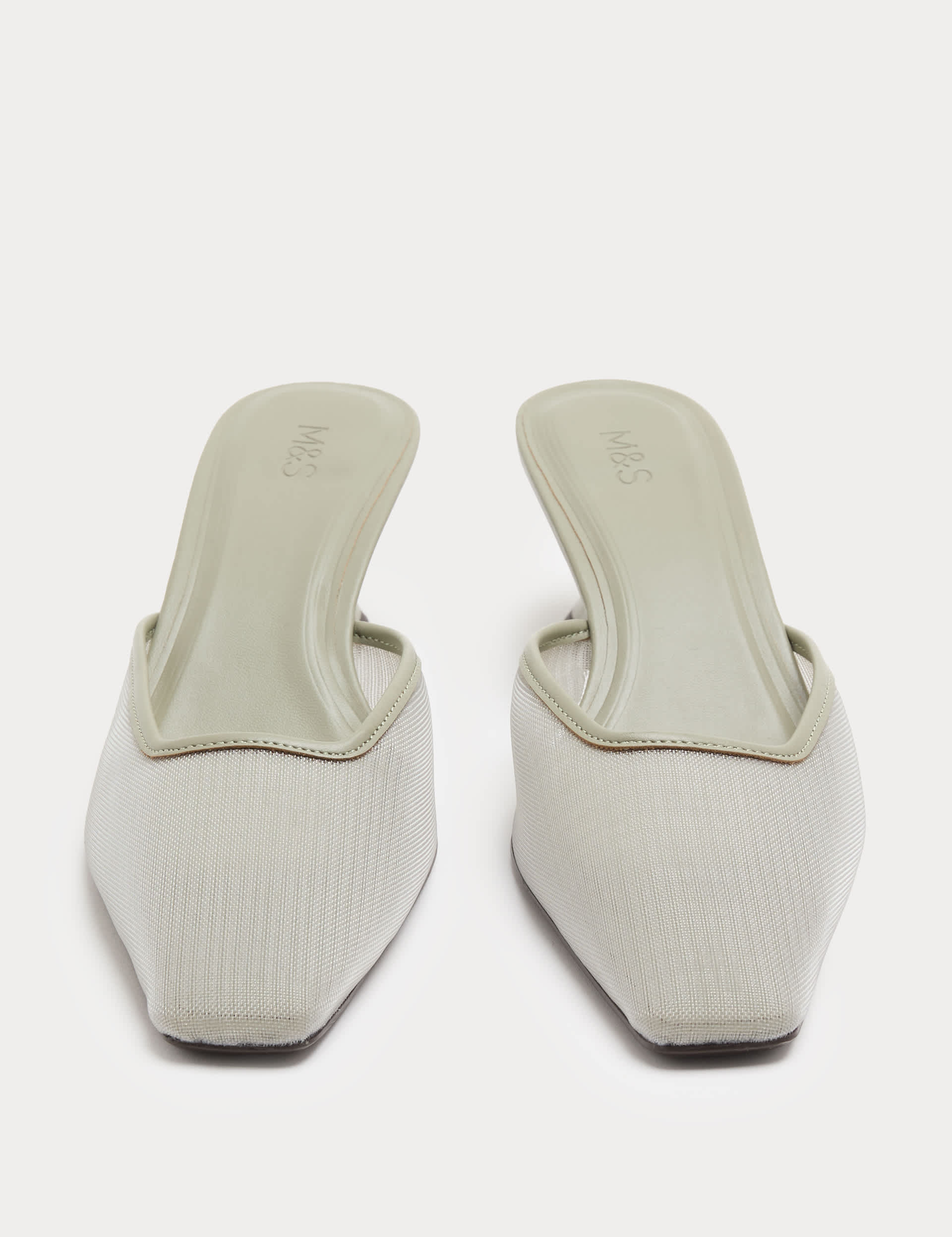 Mesh Wedge Pointed Mules