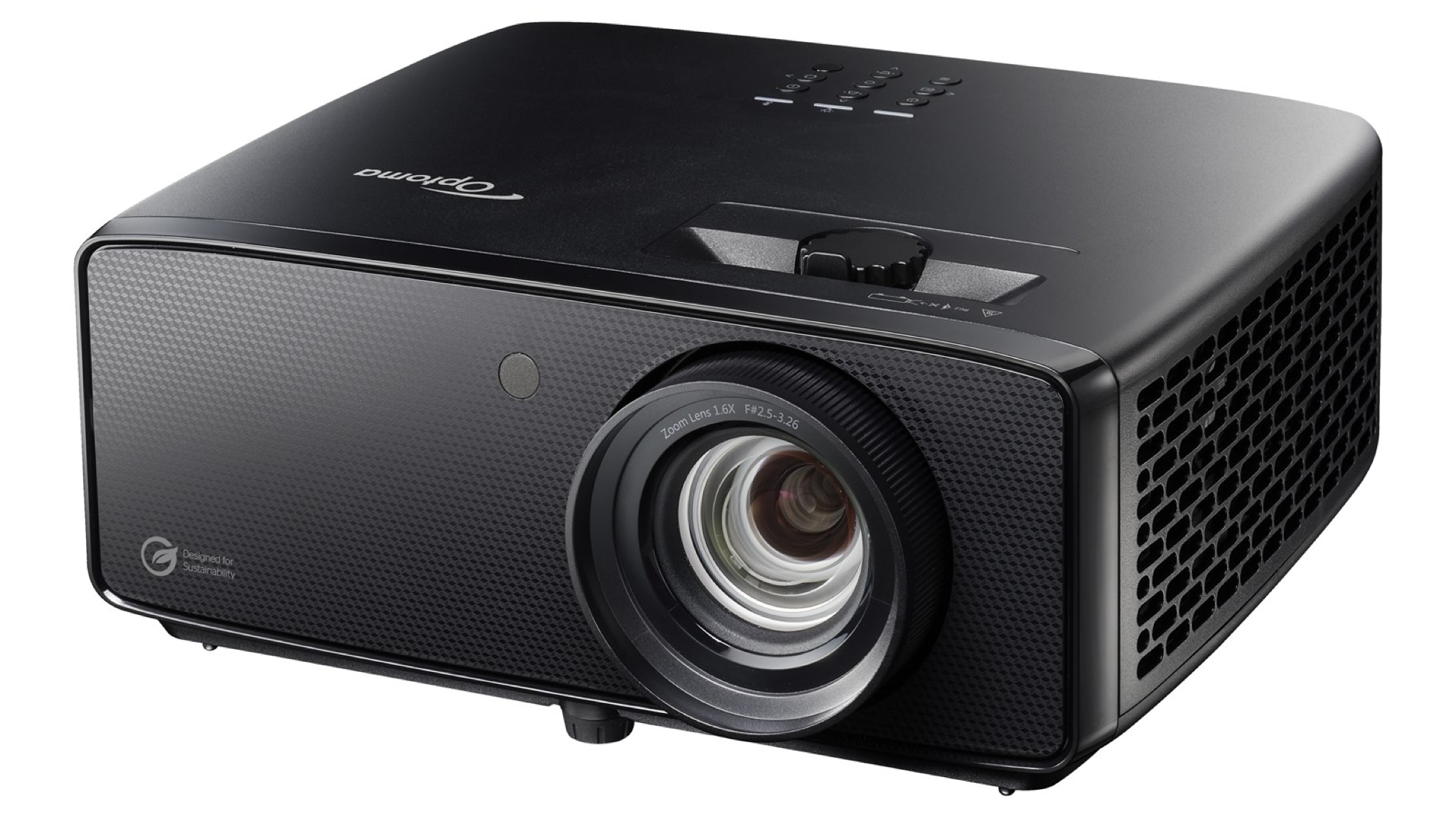 Product shot of the Optoma UHZ58LV on a white background