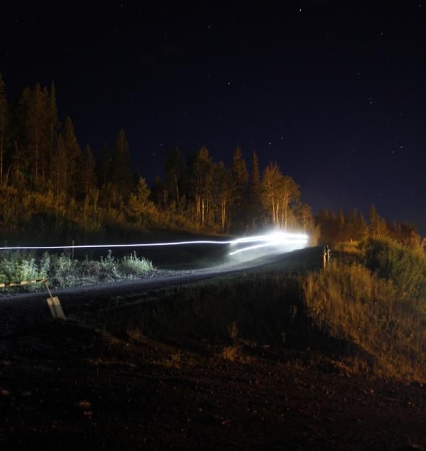 Midnight action on the course.