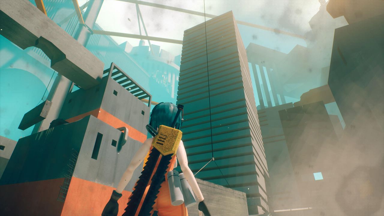 Motorslice review; screens of a Brutalist like video game
