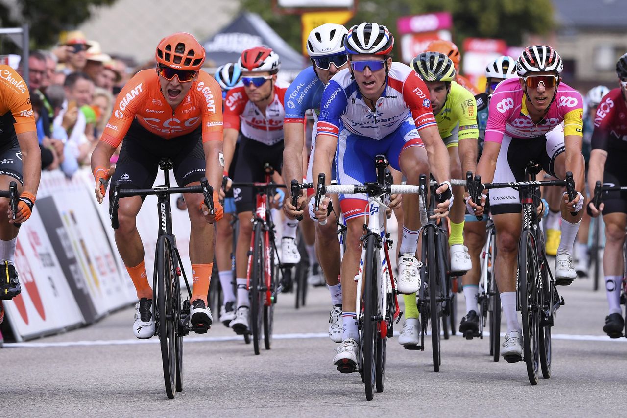 Arnaud Demare wins the sprint on stage 4 of Tour de Wallonie