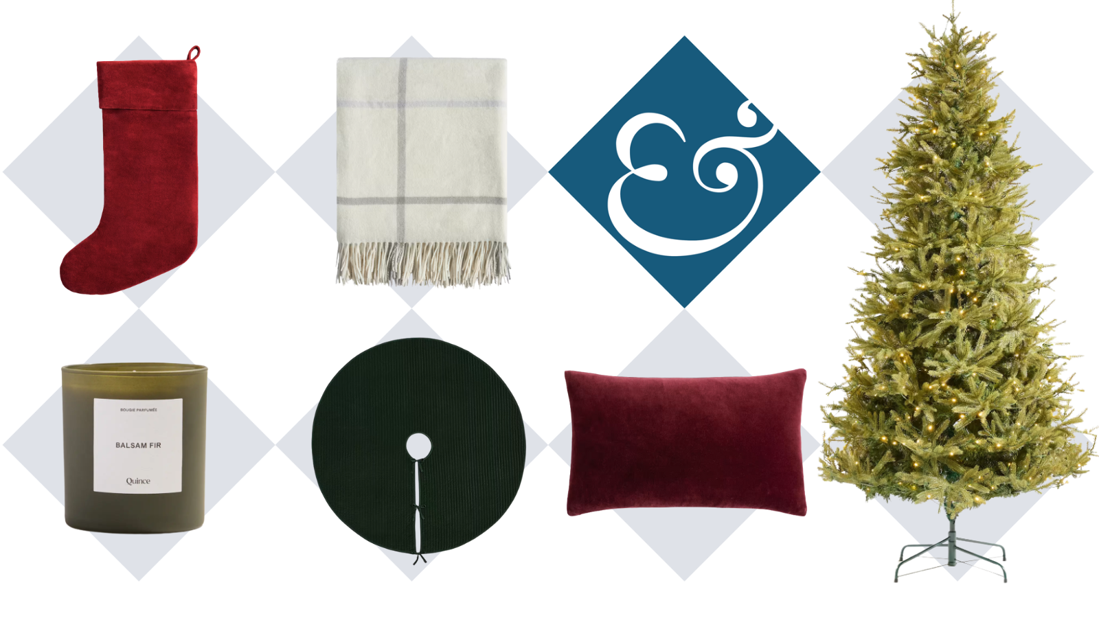 an assortment of holiday decor from Quince