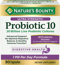 Nature’s Bounty Probiotic 10, Ultra Strength | Was $26.09, Now $11.09 at Amazon