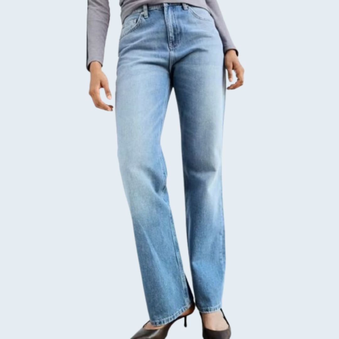 Mango Matilda High-Rise Straight-Leg Jeans