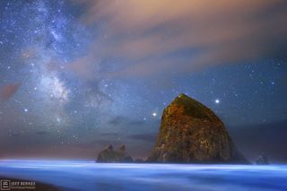Milky Way and Bioluminescent Water