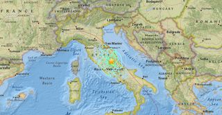 Central Italy experienced a series of earthquakes on Jan. 18.