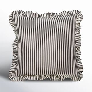 Aneatra Ruffled Cotton Blend Throw Pillow