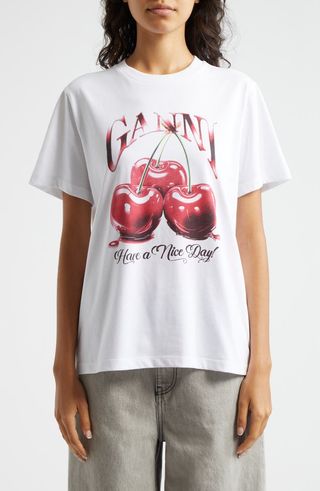 Cherry Organic Cotton Graphic T-Shirt