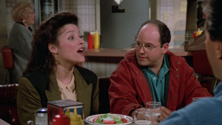 Elaine and George in The Contest, one of the best seinfeld episodes