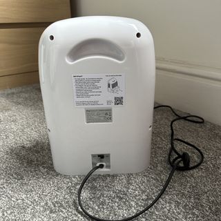 The back of the ProBreeze 1500ml Mini Dehumidifier with carry handle