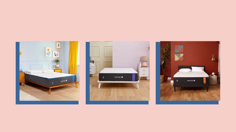 Nectar mattress deals: trio collage of Nectar Memory Foam, Nectar Premier, and Nectar Copper