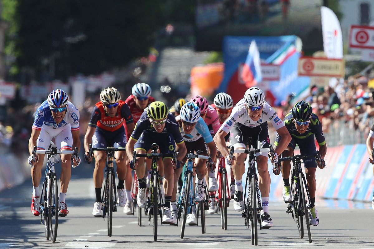 The stage 15 sprint in Bergamo