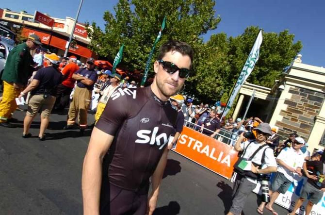 Bernhard Eisel (Sky) lines up for stage 1 of the Tour Down Under.