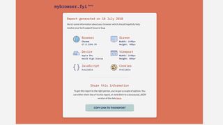 Get detailed information about users' browsers for debugging purposes