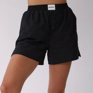 Adanola Poplin Boxer Shorts in Black