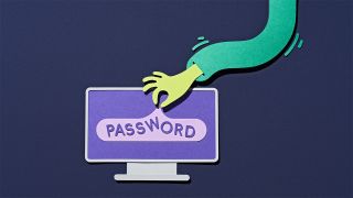 Cartoon image depicting password stealing