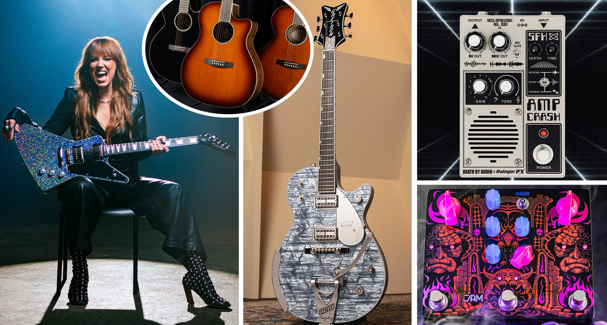 Lzzy Hale with her new Epiphone Explorer plus Guitar World's gear picks for the week ending August 21