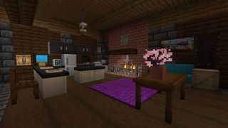 Minecraft mods - a house full of furniture from MrCrayfish's furniture refurbished mod