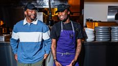 Chef Kwame Onwuachi and Chef de Cuisine Martel Stone at Dogon Restaurant