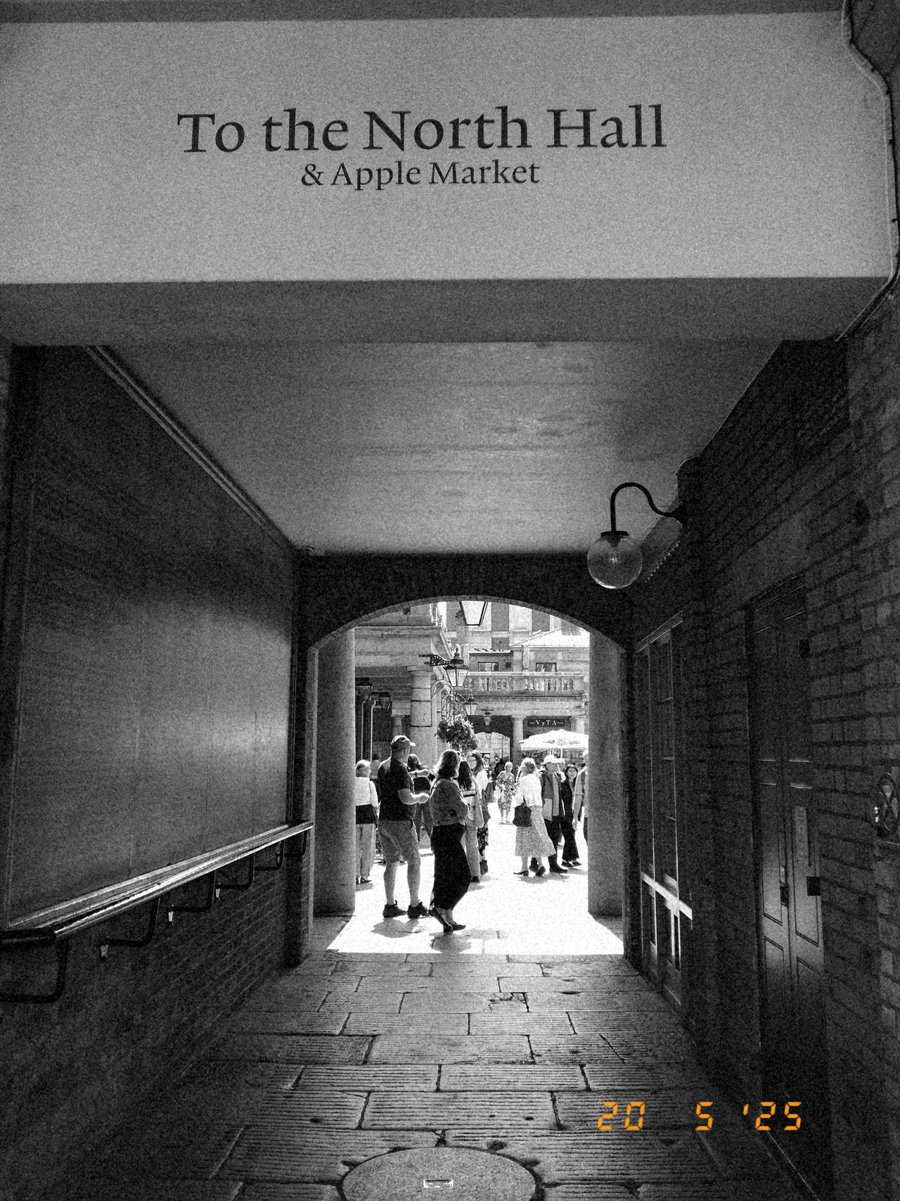 Alleyway leading into Covent Garden in London London
