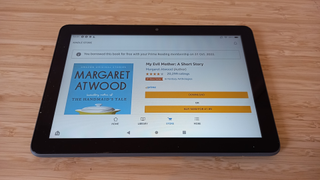 Amazon Fire HD 8 Plus tabet showing Kindle interface