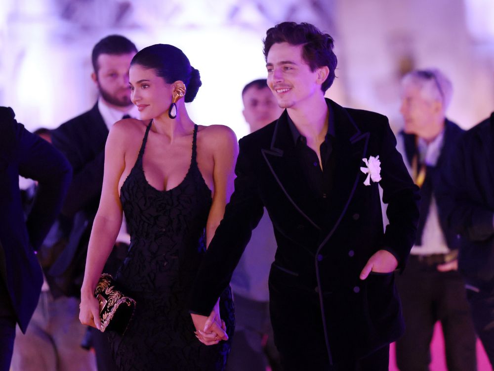 Kylie Jenner and Timothée Chalamet attend the 70th David Di Donatello red carpet in Rome, Italy