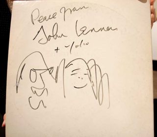 A copy of the White Album signed by John Lennon