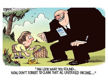 Political cartoon IRS taxes