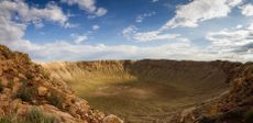 meteorite impact crater, glass beads
